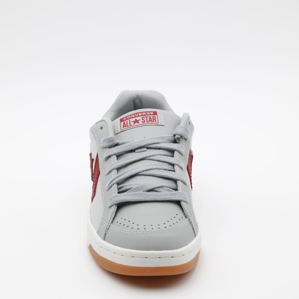 Converse Unisex Pro Blaze Classic Leather Suede Low‎ Shoes Gray/Burgundy Size 9 - Picture 3 of 11